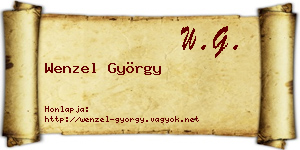 Wenzel György névjegykártya